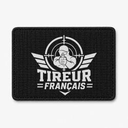 Patch Tir Sportif - Tireur fran&ccedil;ais - Noir / Blanc