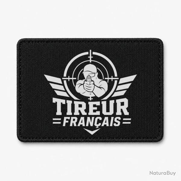 Patch Tir Sportif - Tireur fran�ais - Noir / Blanc