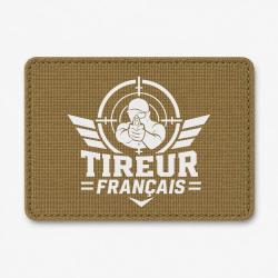 Patch Tir Sportif - Tireur fran&ccedil;ais - Coyote / Blanc