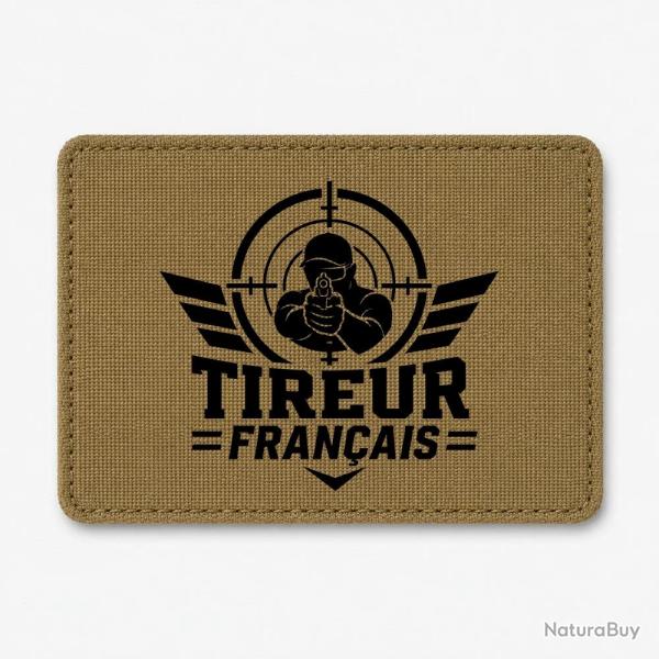 Patch Tir Sportif - Tireur fran�ais - Coyote / Noir