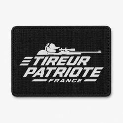 Patch Tir Sportif - Tireur patriote - Noir / Blanc