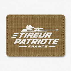 Patch Tir Sportif - Tireur patriote - Coyote / Blanc