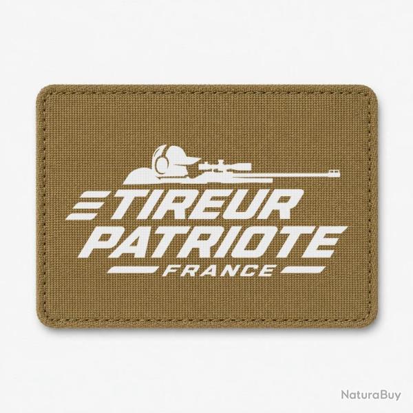 Patch Tir Sportif - Tireur patriote - Coyote / Blanc