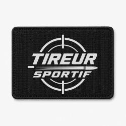 Patch Tir Sportif - Tireur sportif - Typographie - Noir / Blanc