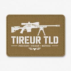 Patch Tir Sportif - Tireur TLD - Coyote / Blanc