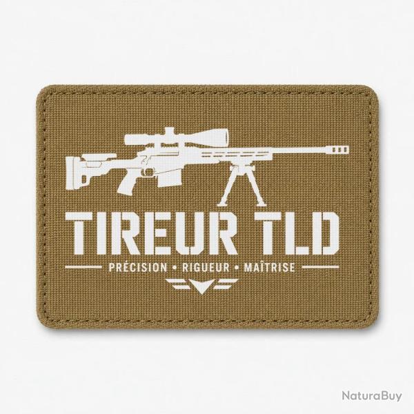Patch Tir Sportif - Tireur TLD - Coyote / Blanc