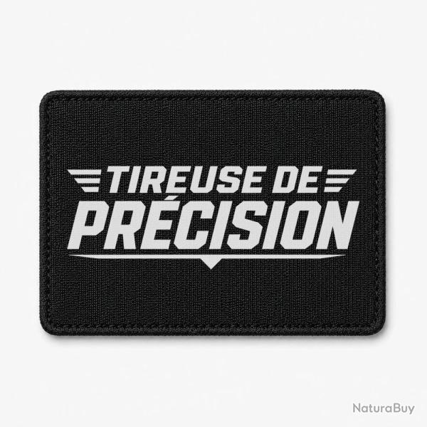 Patch Tir Sportif - Tireuse de pr�cision - Noir / Blanc