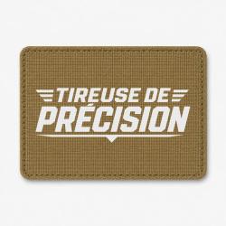 Patch Tir Sportif - Tireuse de pr&eacute;cision - Coyote / Blanc