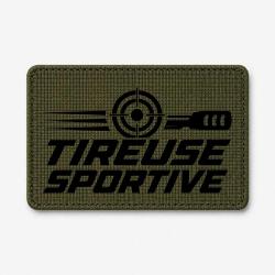Patch Tir Sportif - Tireuse sportive - Cible dynamique - Olive / Noir