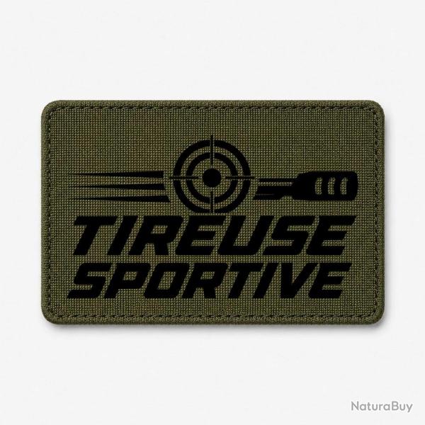 Patch Tir Sportif - Tireuse sportive - Cible dynamique - Olive / Noir