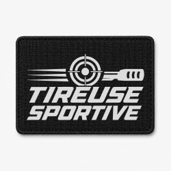 Patch Tir Sportif - Tireuse sportive - Cible dynamique - Noir / Blanc