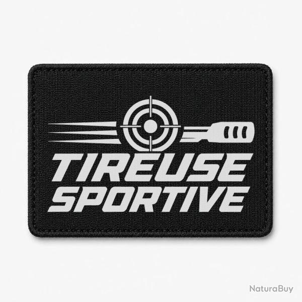 Patch Tir Sportif - Tireuse sportive - Cible dynamique - Noir / Blanc