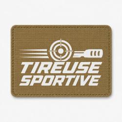 Patch Tir Sportif - Tireuse sportive - Cible dynamique - Coyote / Blanc