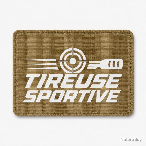 Patch Tir Sportif - Tireuse sportive - Cible dynamique - Coyote / Blanc