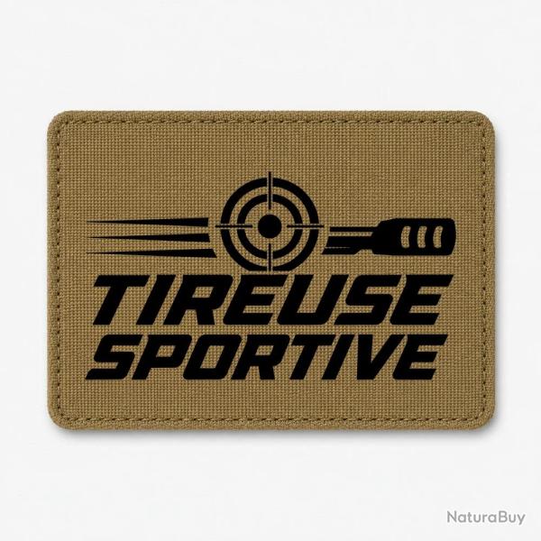 Patch Tir Sportif - Tireuse sportive - Cible dynamique - Coyote / Noir