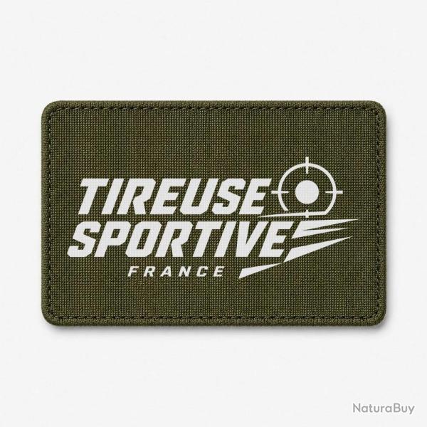 Patch Tir Sportif - Tireuse sportive France - Olive / Blanc