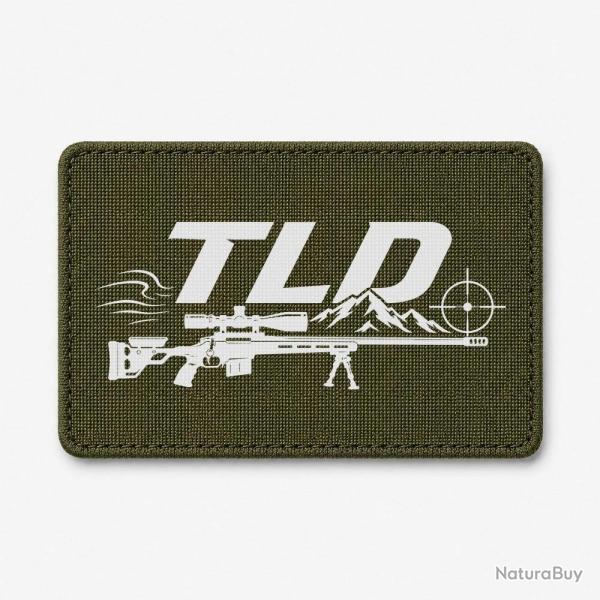 Patch Tir Sportif - TLD - Montagne et carabine - Olive / Blanc