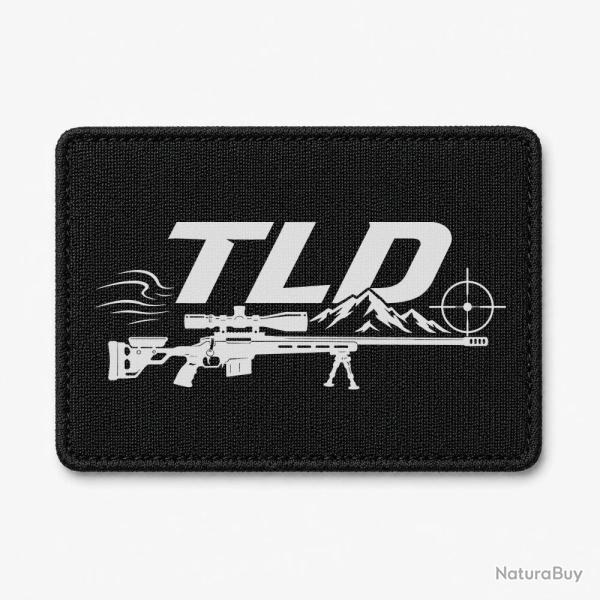 Patch Tir Sportif - TLD - Montagne et carabine - Noir / Blanc