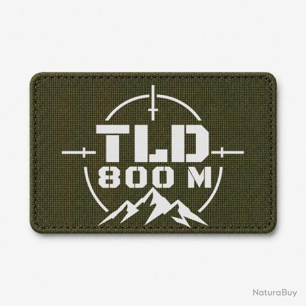 Patch Tir Sportif - TLD 800 m�tres - Olive / Blanc