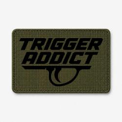 Patch Tir Sportif - Trigger Addict - D&eacute;tente typographique - Olive / Noir