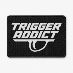 Patch Tir Sportif - Trigger Addict - D&eacute;tente typographique - Noir / Blanc