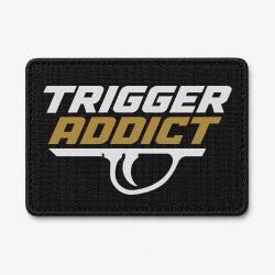 Patch Tir Sportif - Trigger Addict - D&eacute;tente typographique - Noir / Orange