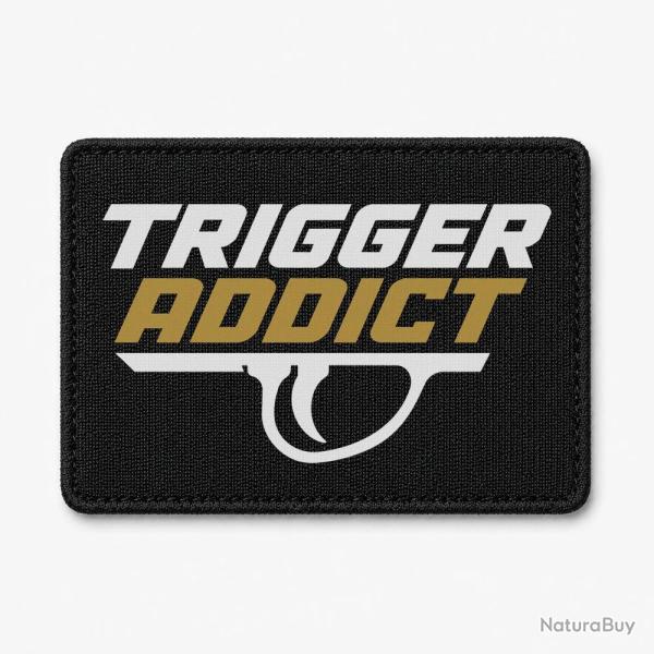 Patch Tir Sportif - Trigger Addict - D�tente typographique - Noir / Orange