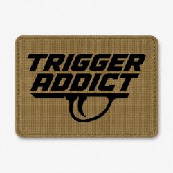 Patch Tir Sportif - Trigger Addict - D&eacute;tente typographique - Coyote / Noir