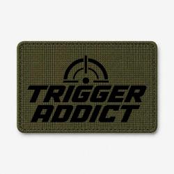 Patch Tir Sportif - Trigger Addict - Typographie - Olive / Noir