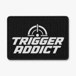 Patch Tir Sportif - Trigger Addict - Typographie - Noir / Blanc