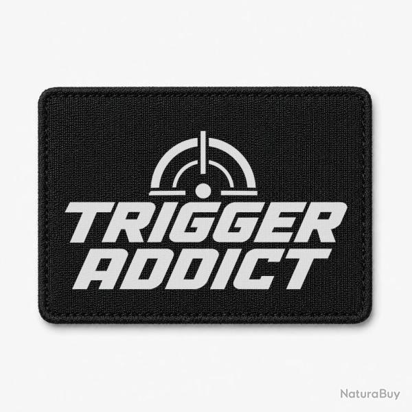 Patch Tir Sportif - Trigger Addict - Typographie - Noir / Blanc