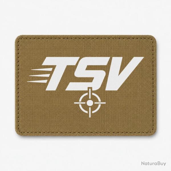 Patch Tir Sportif - TSV - Cible - Coyote / Blanc
