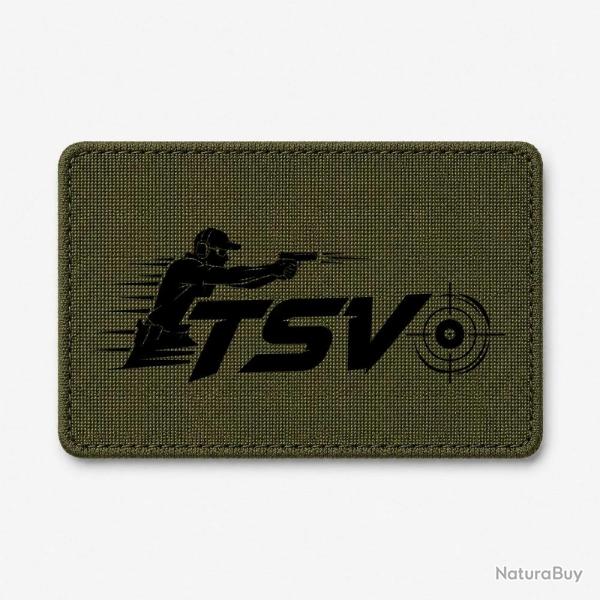 Patch Tir Sportif - TSV - Tireur en mouvement - Olive / Noir
