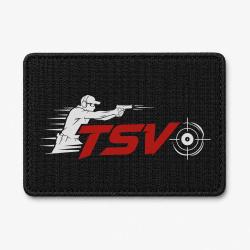Patch Tir Sportif - TSV - Tireur en mouvement - Noir / Orange