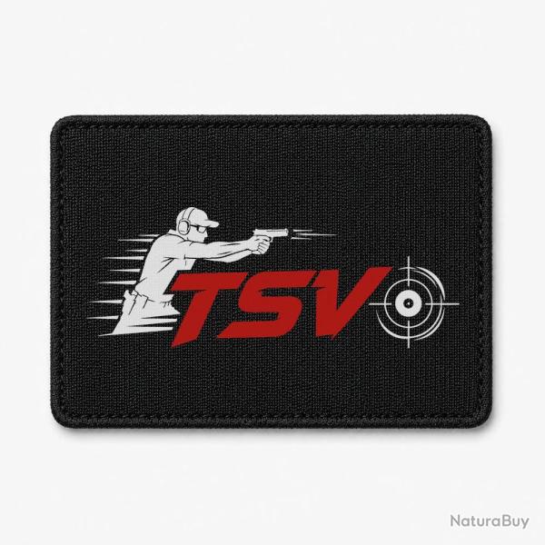 Patch Tir Sportif - TSV - Tireur en mouvement - Noir / Orange