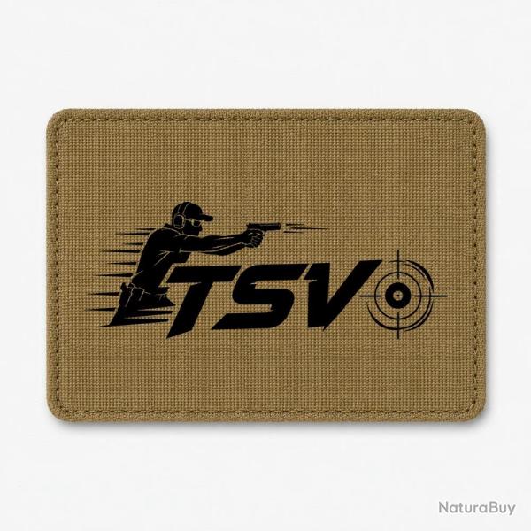 Patch Tir Sportif - TSV - Tireur en mouvement - Coyote / Noir