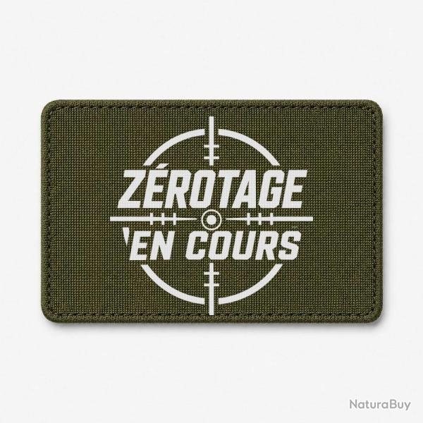 Patch Tir Sportif - Z�rotage en cours - Olive / Blanc