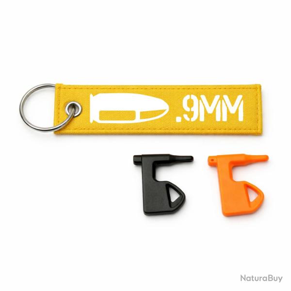 T�moin de chambre vide 9mm - Jaune / Blanc