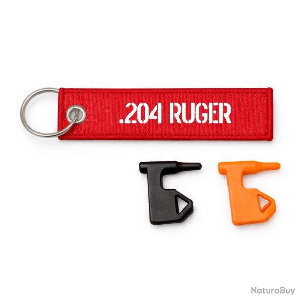 T�moin de chambre vide .204 Ruger - Rouge / Blanc