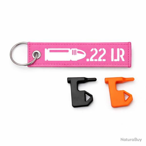 T�moin de chambre vide .22 LR - Rose / Blanc