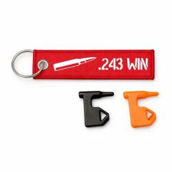 T&eacute;moin de chambre vide .243 Win - Rouge / Blanc