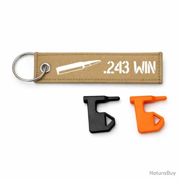 T�moin de chambre vide .243 Win - Kaki / Blanc