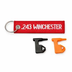 T&eacute;moin de chambre vide 243 Winchester - Rouge / Blanc