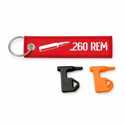 T&eacute;moin de chambre vide .260 Rem - Rouge / Blanc