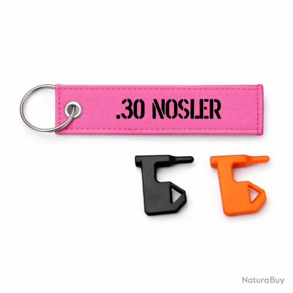 T�moin de chambre vide .30 Nosler - Rose / Noir