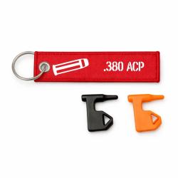 T&eacute;moin de chambre vide 380 ACP - Rouge / Blanc