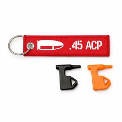T&eacute;moin de chambre vide .45 ACP - Rouge / Blanc