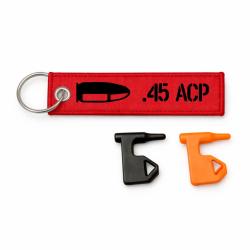 T&eacute;moin de chambre vide .45 ACP - Rouge / Noir
