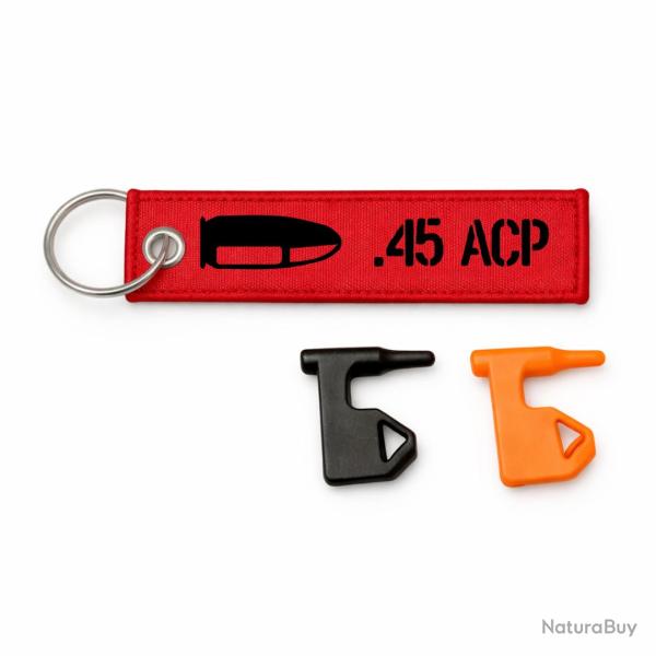 T�moin de chambre vide .45 ACP - Rouge / Noir