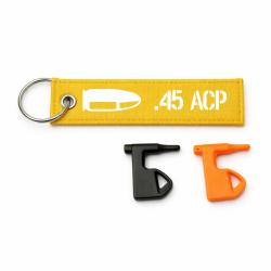 T&eacute;moin de chambre vide .45 ACP - Jaune / Blanc